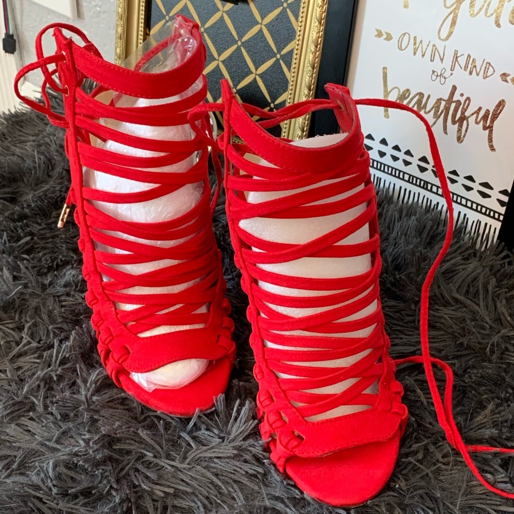 COPY - Kaleena RED Dress Sandals